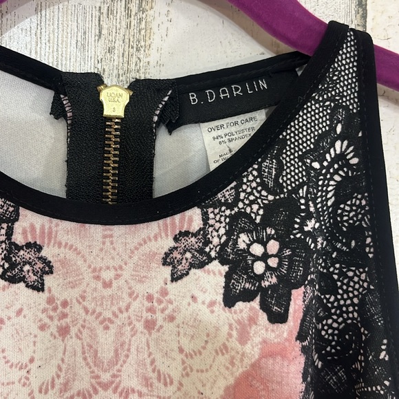 B Darlin  Womens Juniors' Printed High-Neck Bodycon Dress size 1 / 2 - Picture 5 of 13